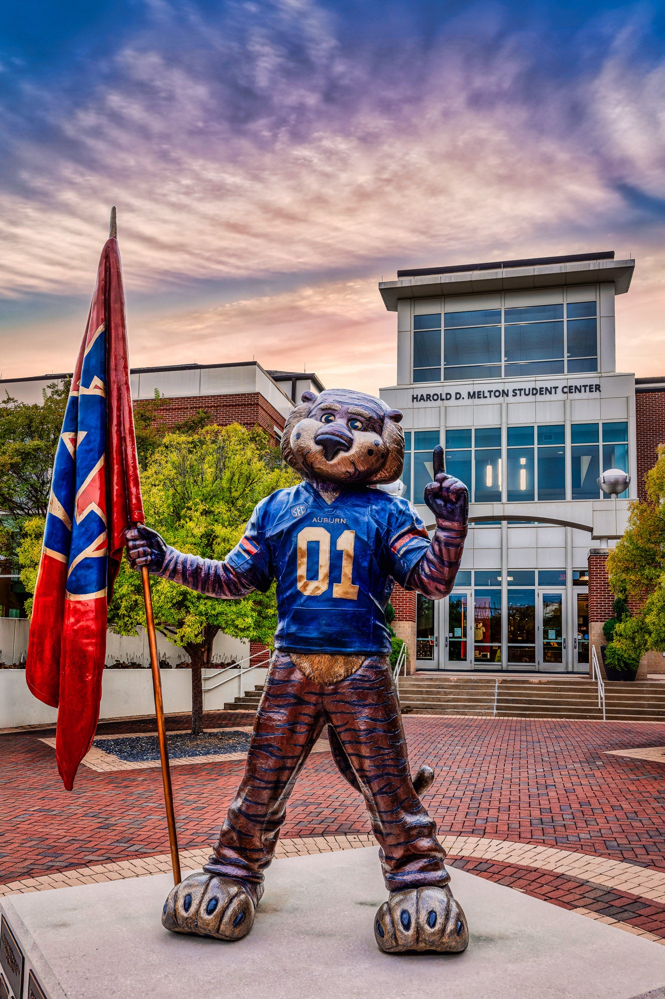 Aubie at the Student Center