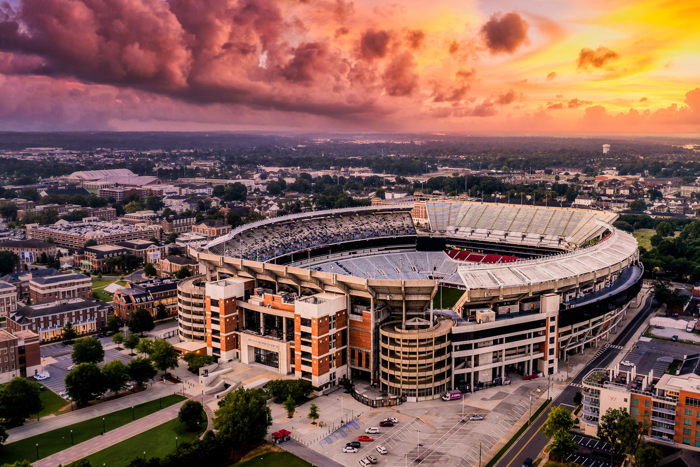 Crimson Dawn over Tuscaloosa
