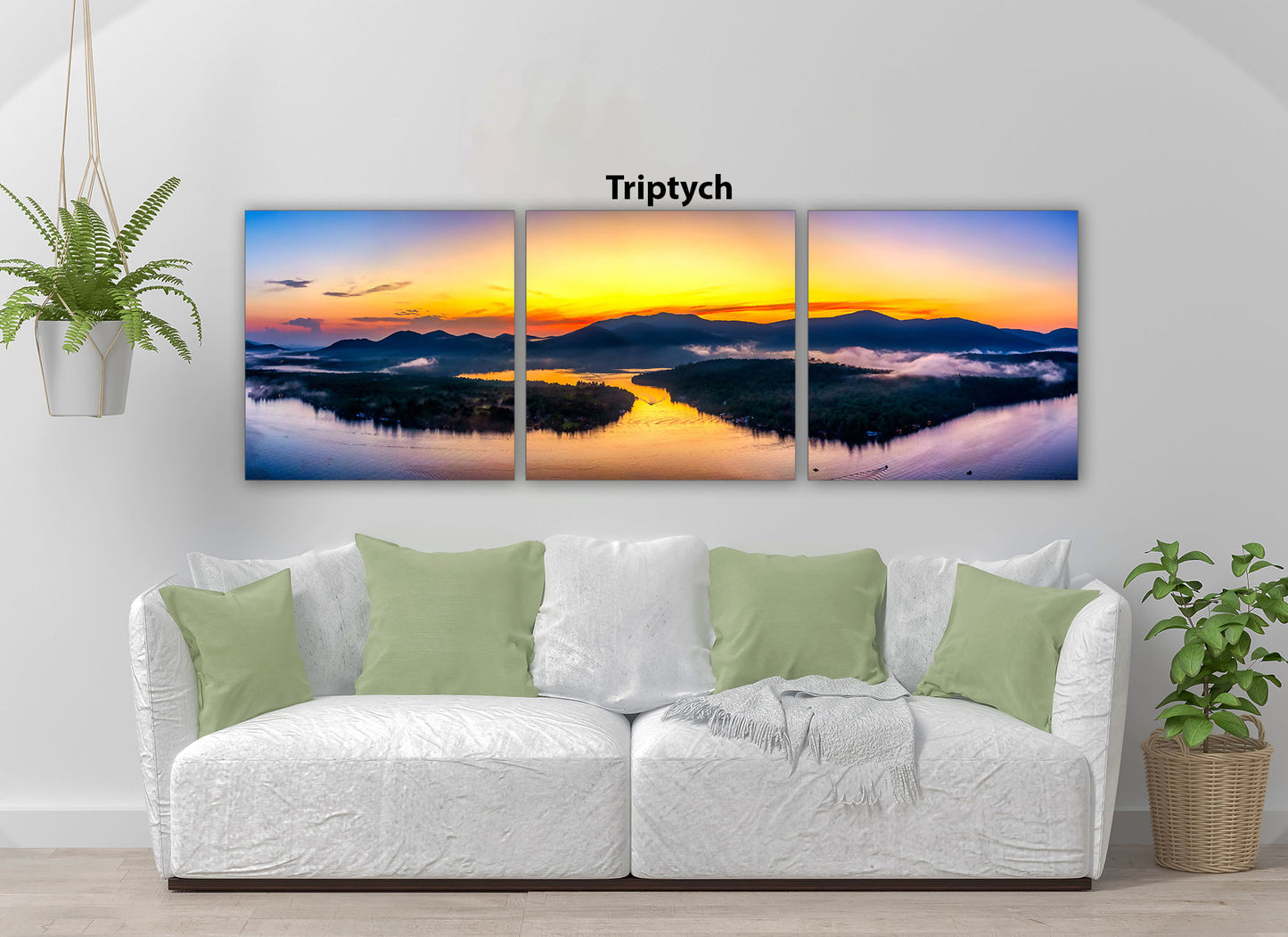 Golden Sunset over Lake Placid Panorama image 3