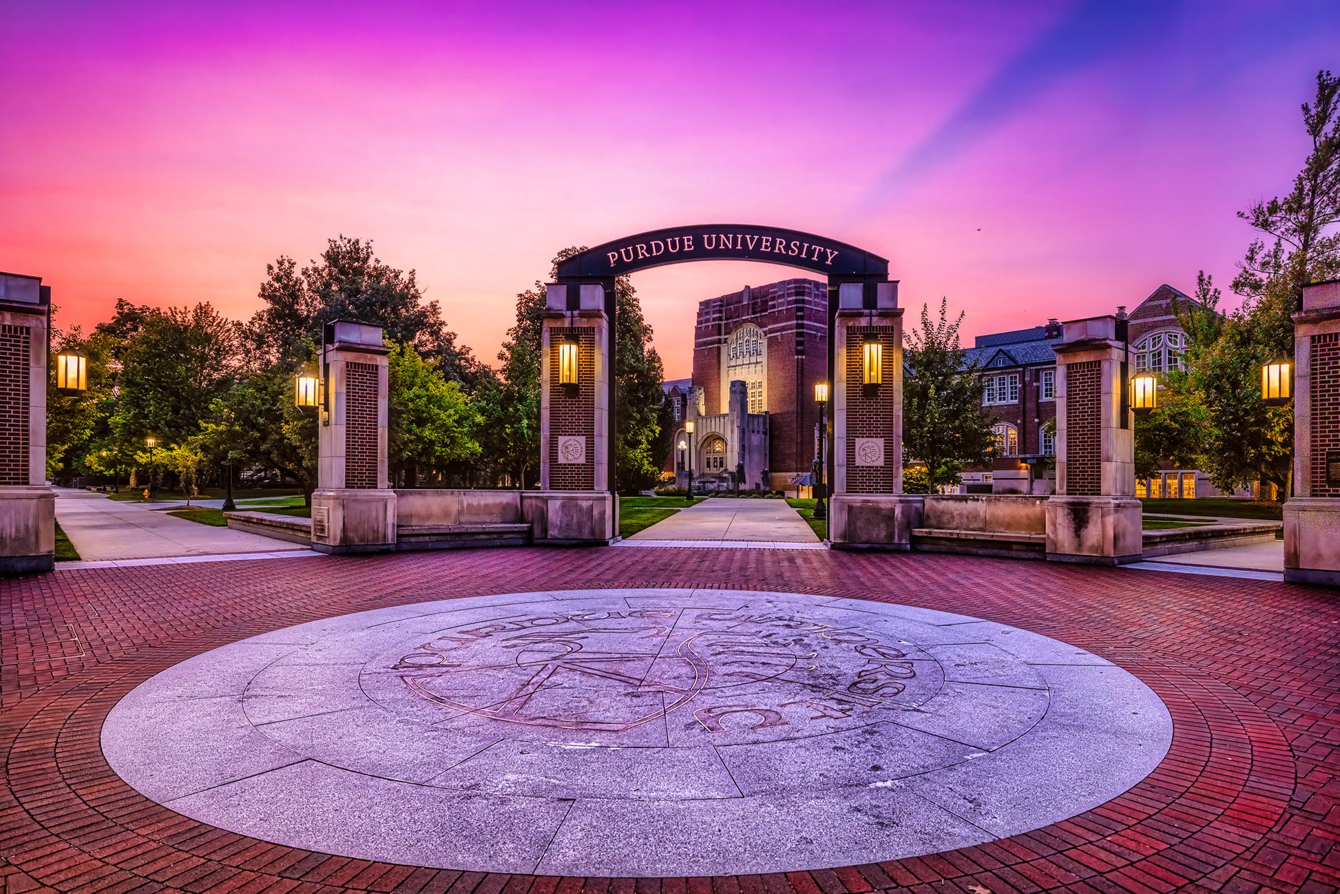Sunset at Purdue Student Union image 0