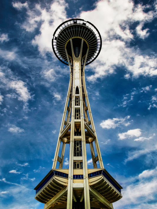 Looking up at the Space Needle image 0