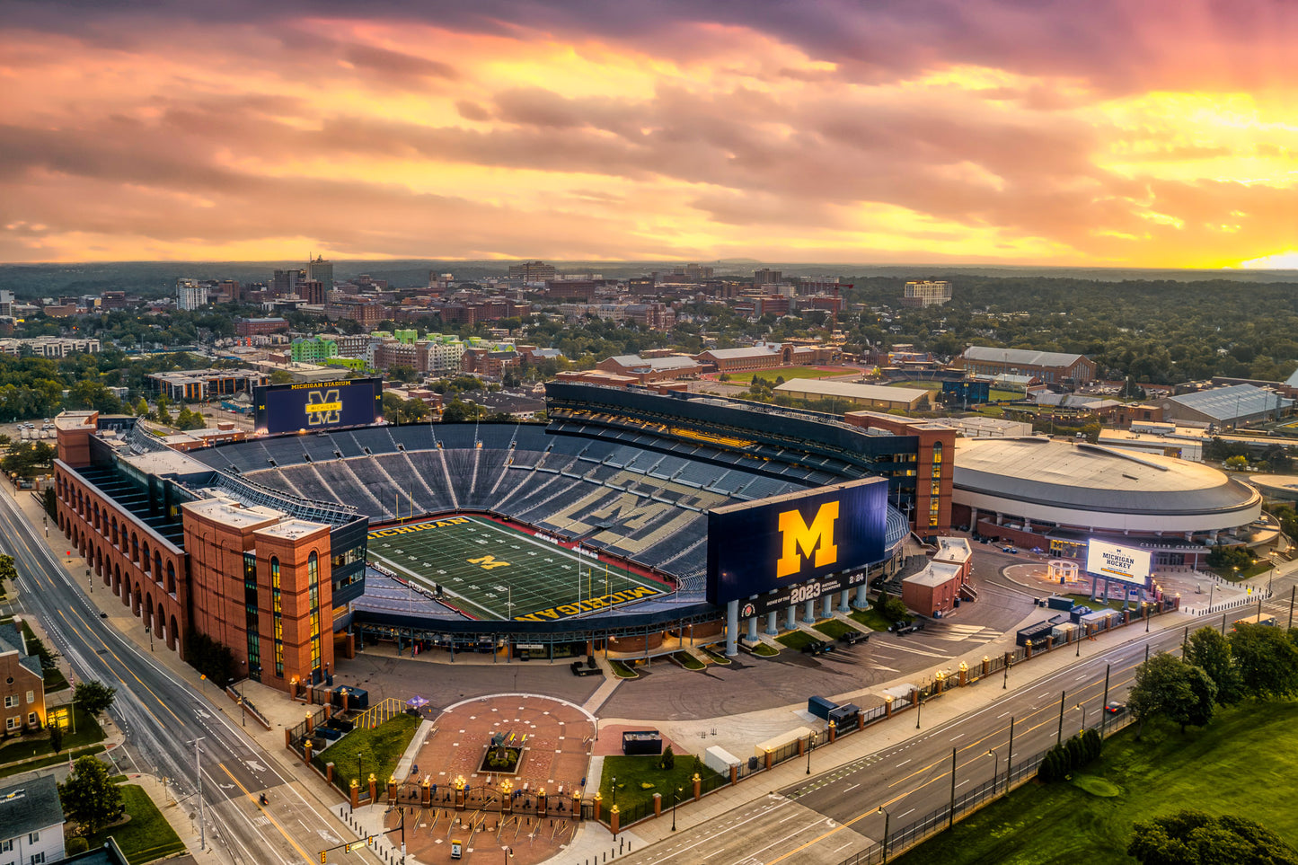 Sunrise at Michigan Stadium image 0