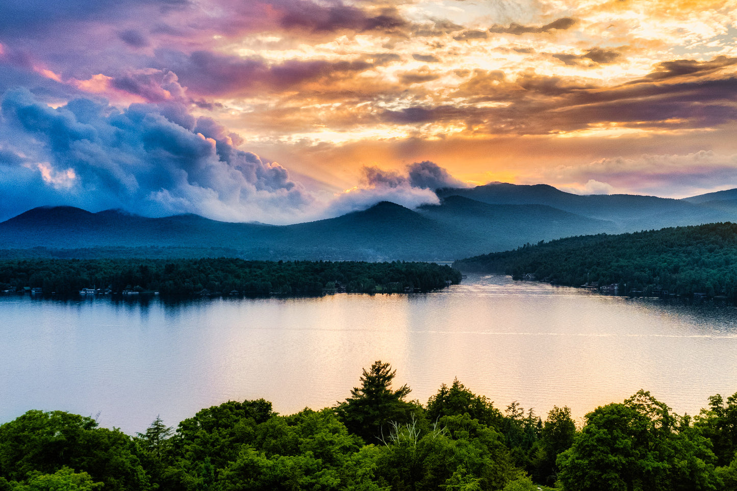 Clouds Rolling over the Adirondack Mountains image 0