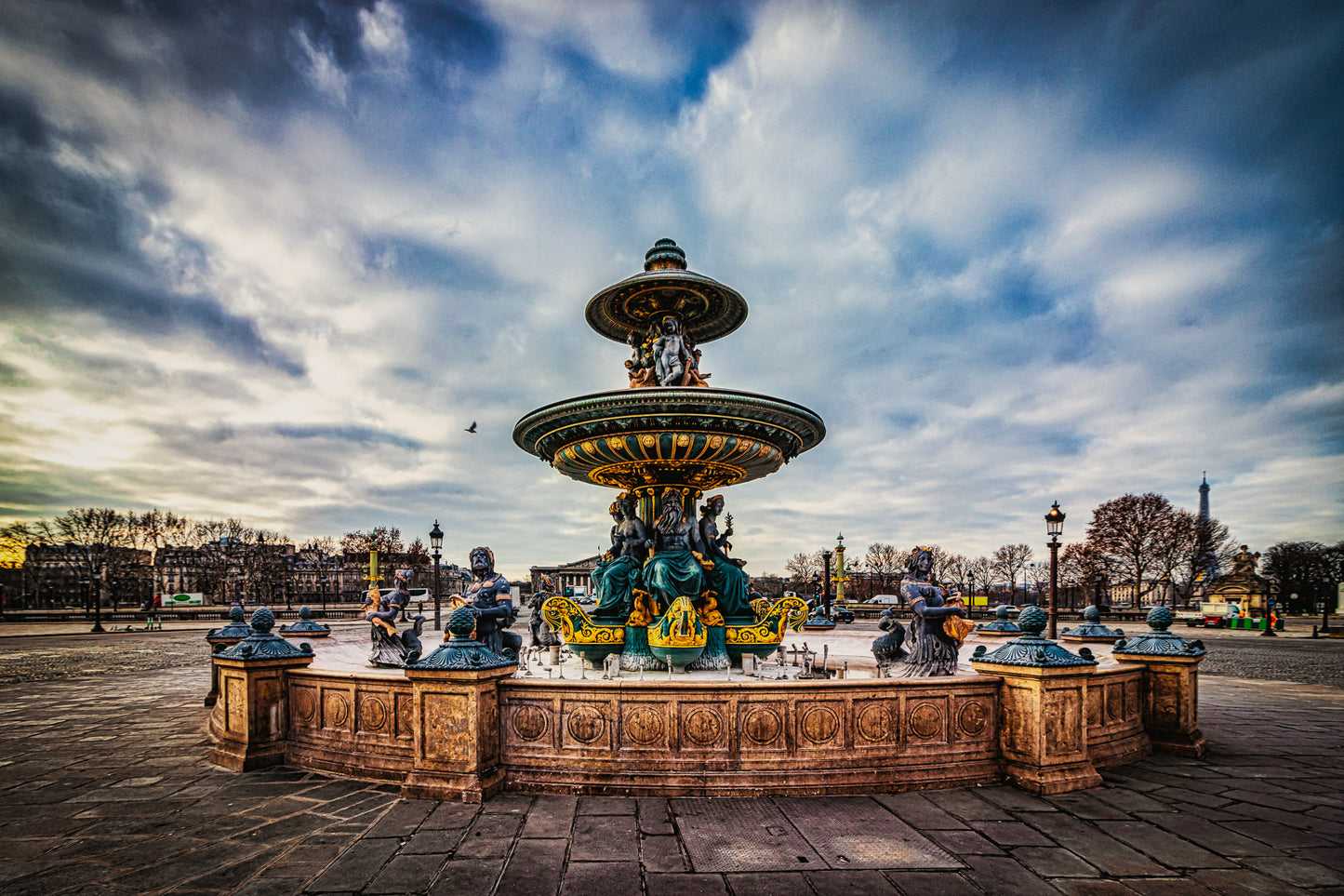 Ornate Parisian Fountain (Winterized) image 0