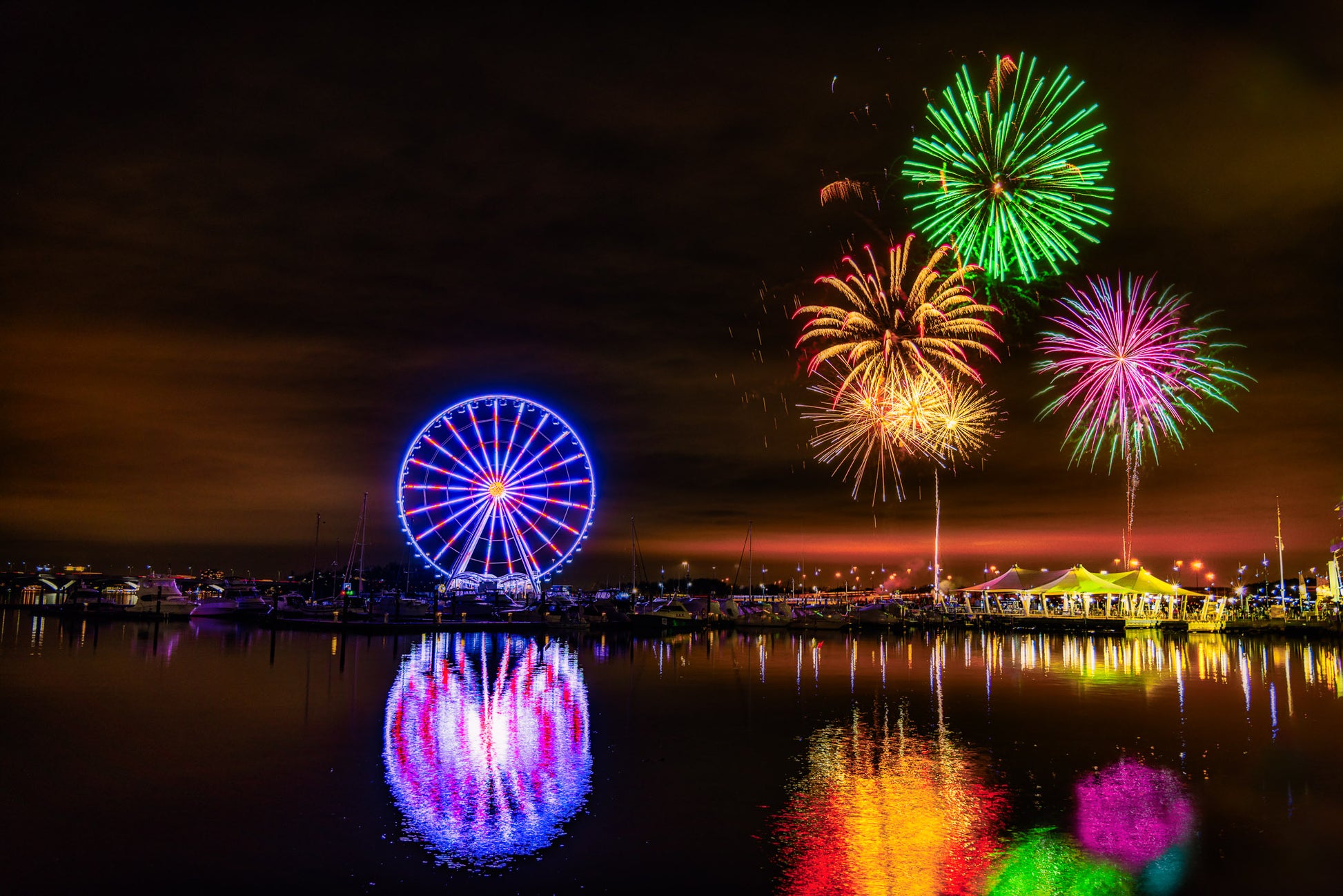 Fireworks over National Harbor image 0