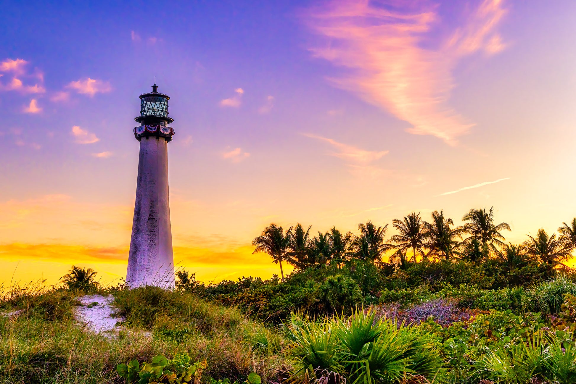Sunset at Cape Florida Lighthouse image 0