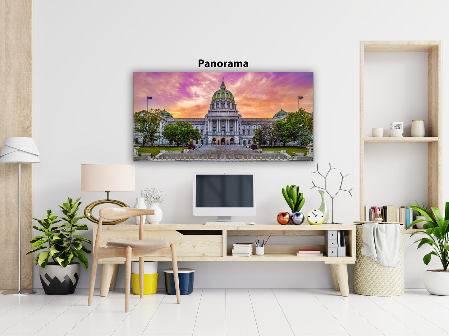 Sunrise at the Pennsylvania State Capitol Panorama image 1