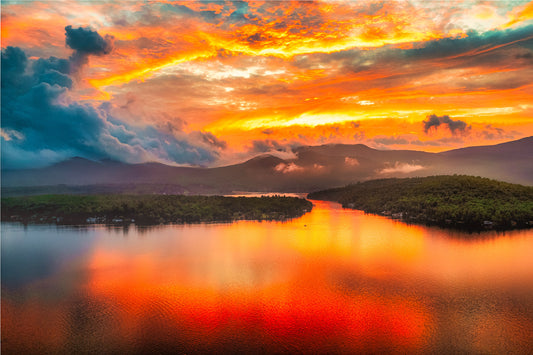 Fiery Sky over Lake Placid image 0