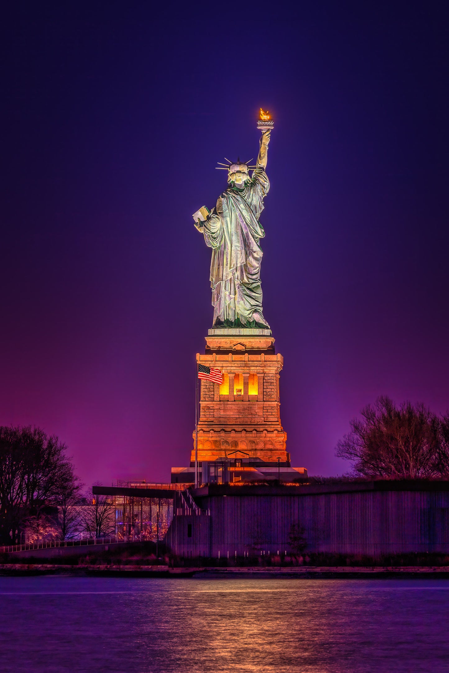 Lady Liberty in the Glow of Night image 0