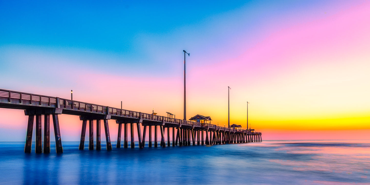 Sunrise at Jeanette Pier Pano image 0