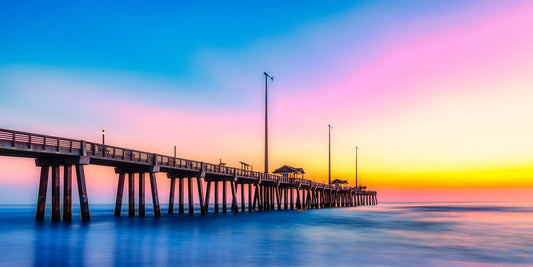 Sunrise at Jeanette Pier Pano image 0