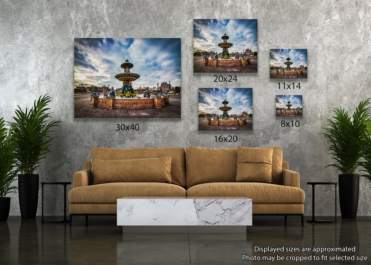 Ornate Parisian Fountain (Winterized)