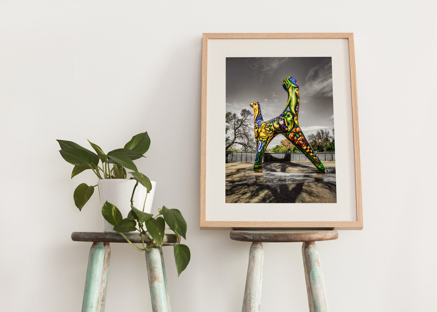 Melbourne Statue Color Splash