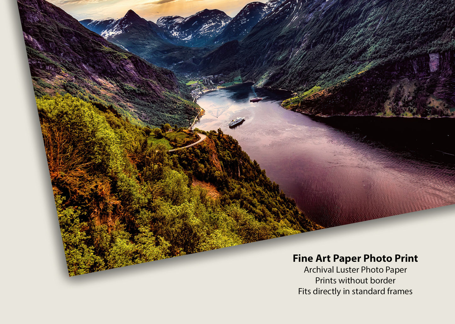 Norwegian Fjord Overlook at Sunset