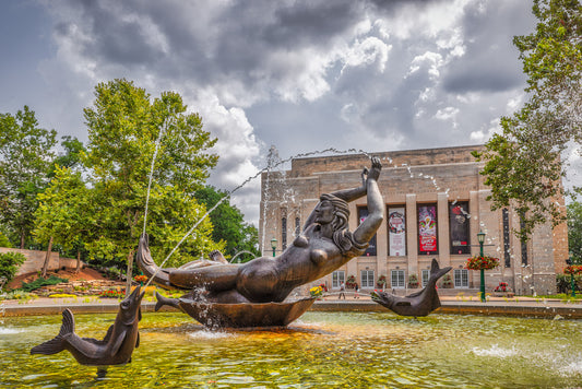 Lounging at the Showalter Fountain image 0