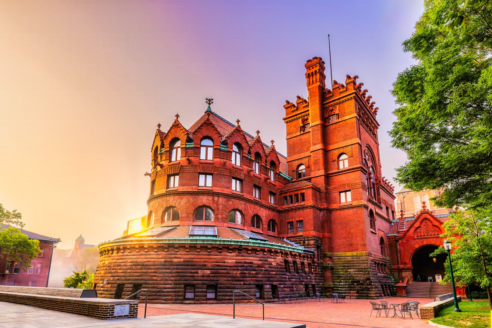 Sunrise at the Fischer Fine Arts Library image 0