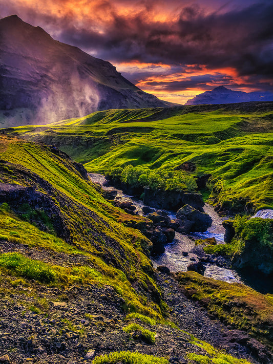Skoga River at Dusk image 0
