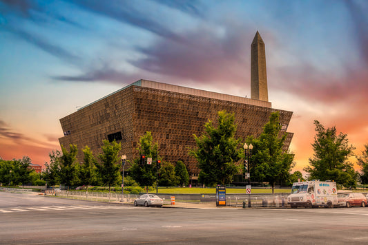 Sunset at the National Museum of African American History and Culture image 0