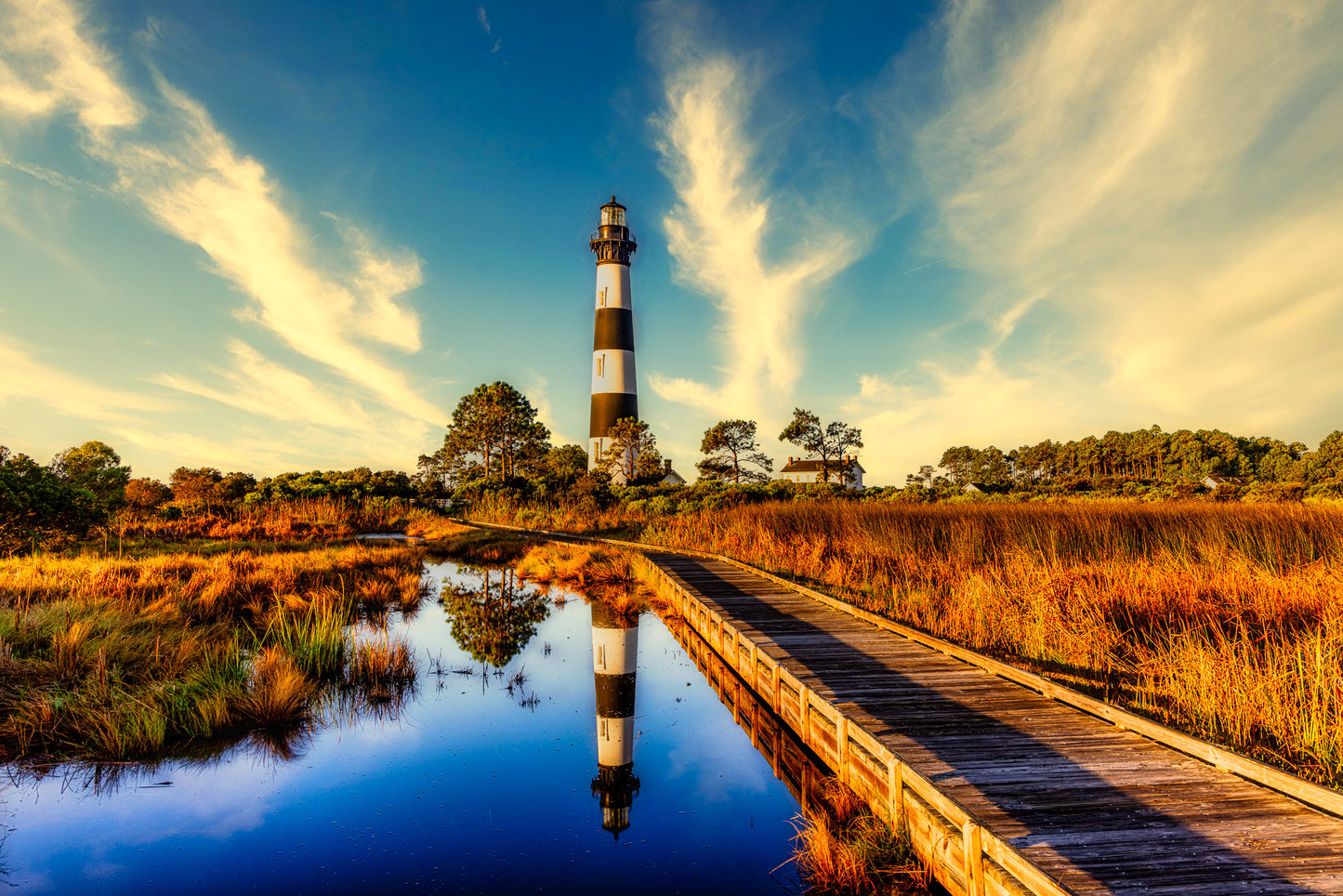 Reflections at the Bodie Island Lighthouse image 0