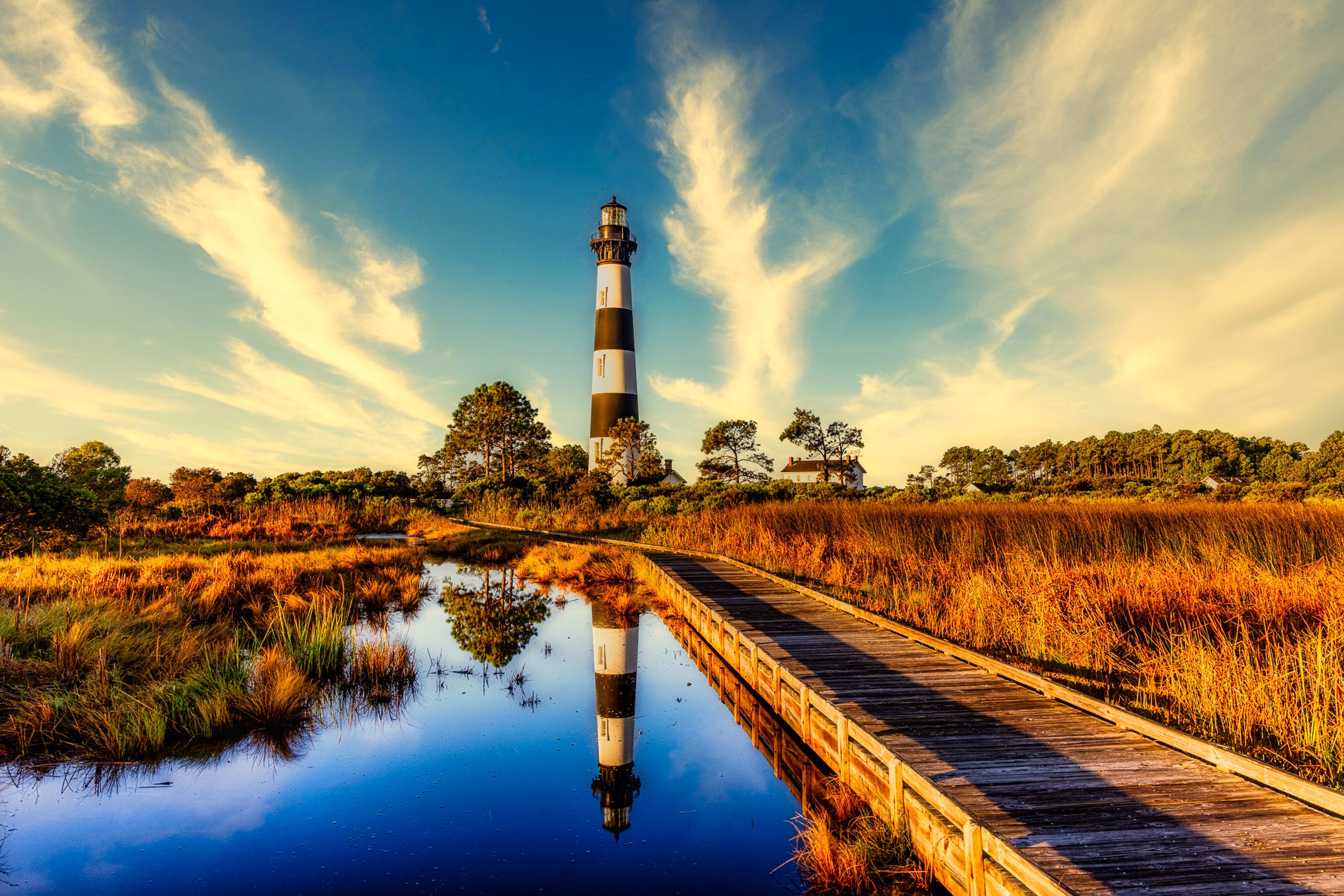 Reflections at the Bodie Island Lighthouse image 0