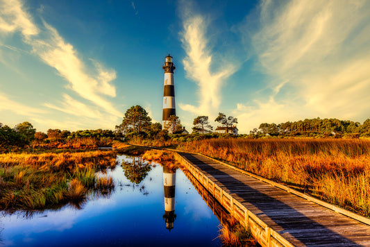 Reflections at the Bodie Island Lighthouse image 0