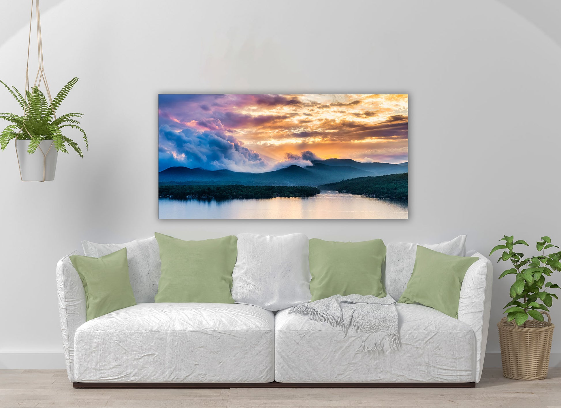 Clouds Rolling over the Adirondack Mountains Pano image 4