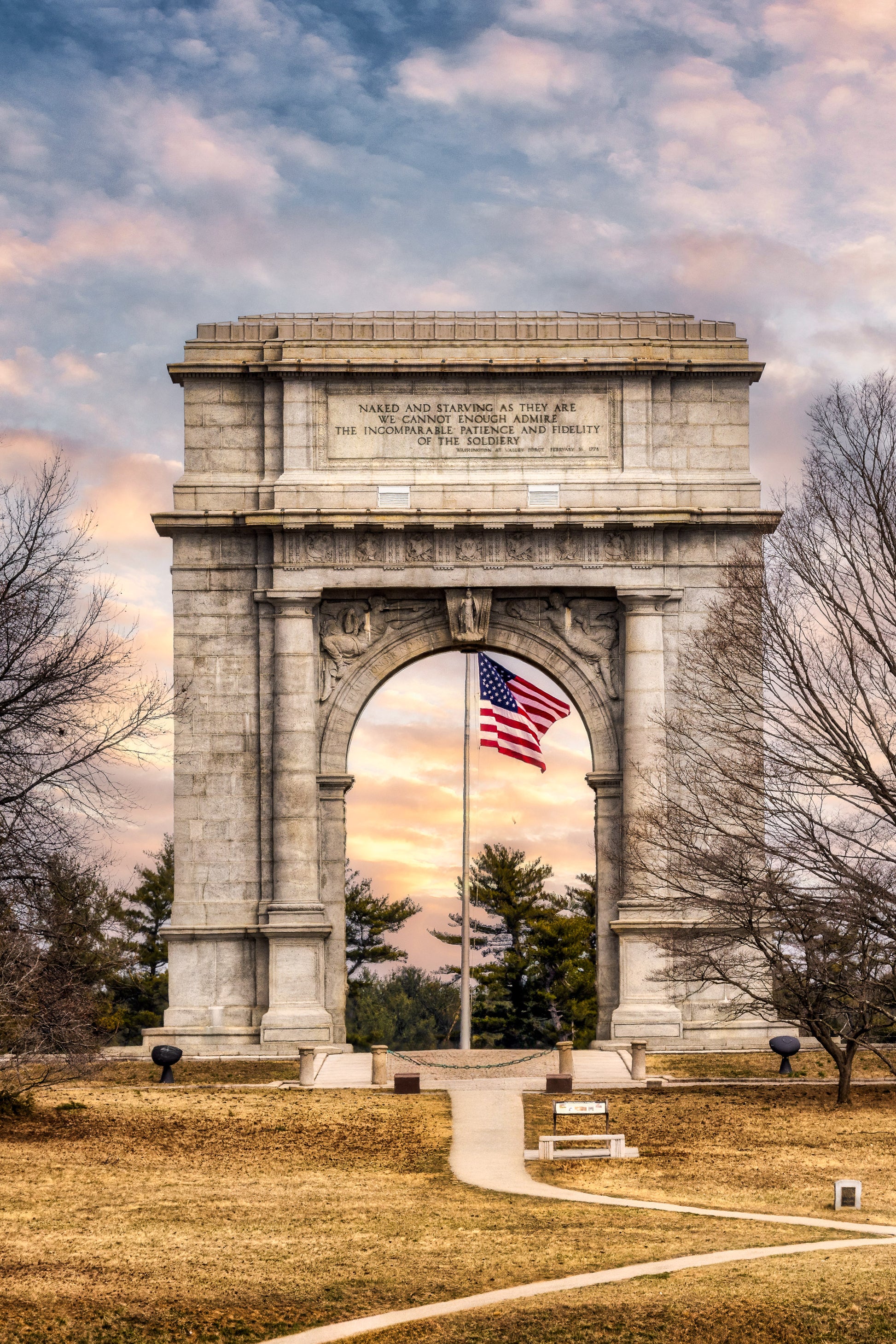 Sunset Salute at the National Memorial Arch image 0