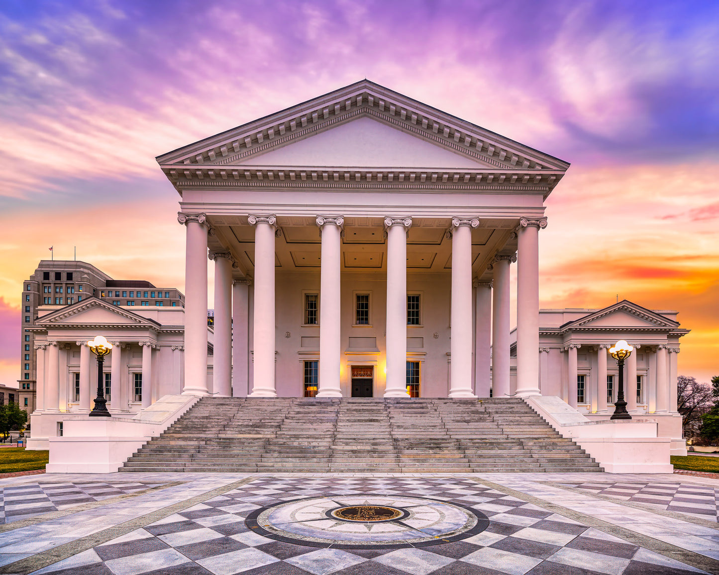 Sunset at the Virginia State Capitol image 0