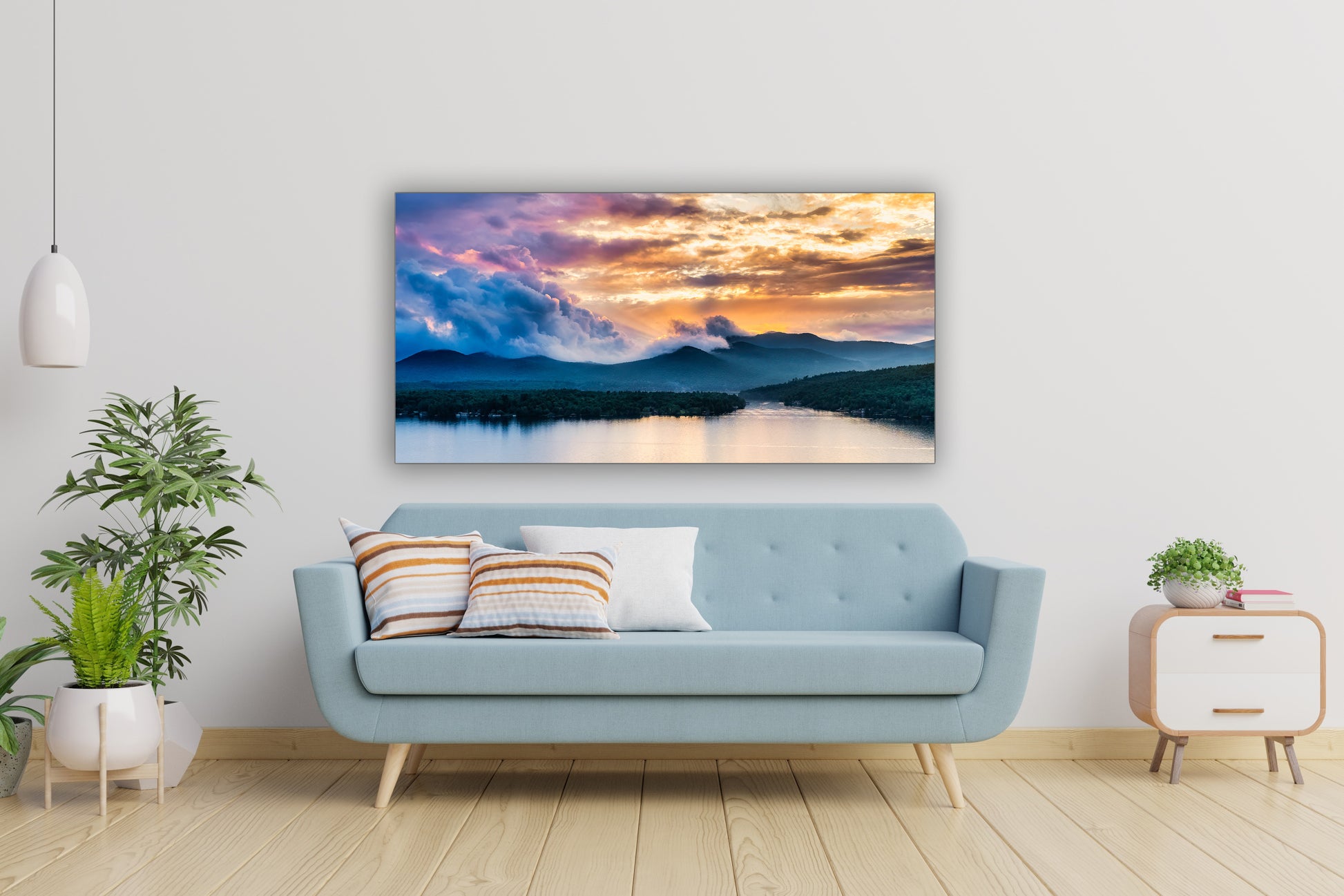 Clouds Rolling over the Adirondack Mountains Pano image 2