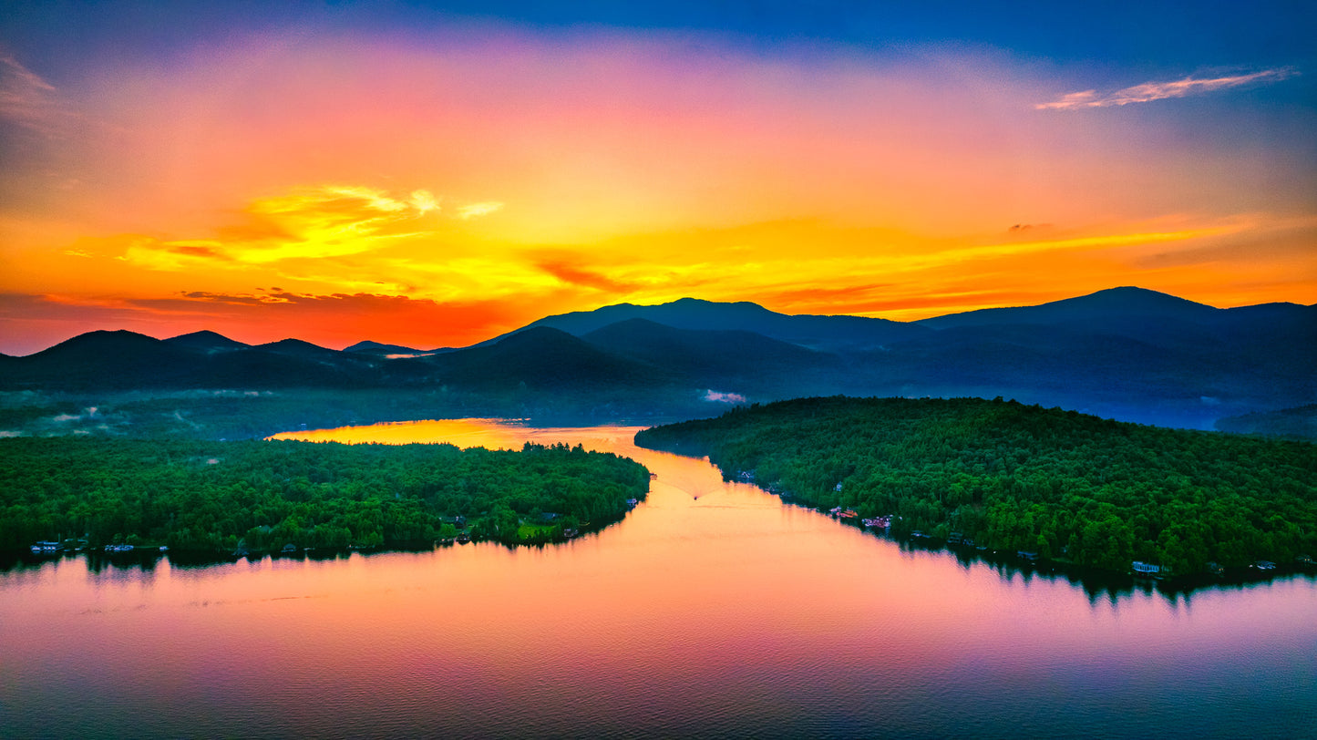Returning to Port under an Orange Sky image 0