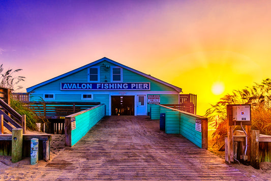 Sunrise at the Avalon Fishing Pier image 0